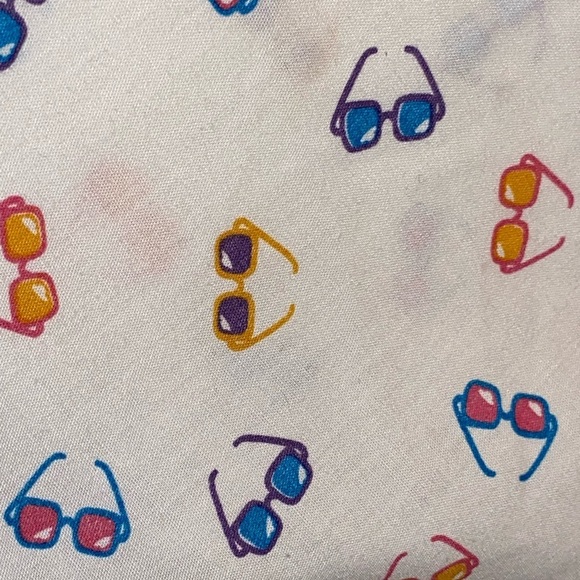 Vintage 80s Rumours California sunglass multicolor print midi skirt - Picture 4 of 10